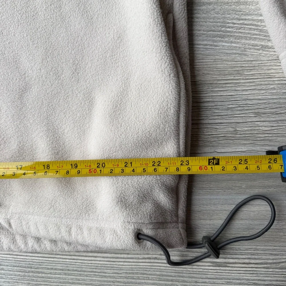 IZOD Mens Quarter Zip Fleece Pullover Cream Off White Gorpcore XL Sweatshirt